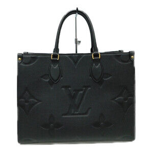 Louis Vuitton Black Black Leather Go the On Monogram Embossed Noir Empreinte